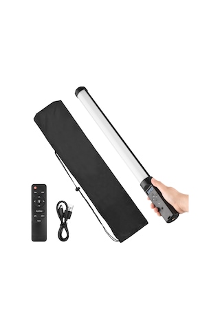 El Tipi Fotoğrafçılığı Doldurma Led Video Tüp Işık Siyah Siyah