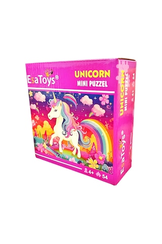 Ahşap Unicorn Mini Puzzle 4 Yaş 54 Parça