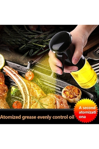 Sprey Yağdanlık Airfryer Için Yağdanlık Püskürtmeli Sprey Cam Şişe Zeytinyağı Sirke Püskürtücü 200ml Diğer