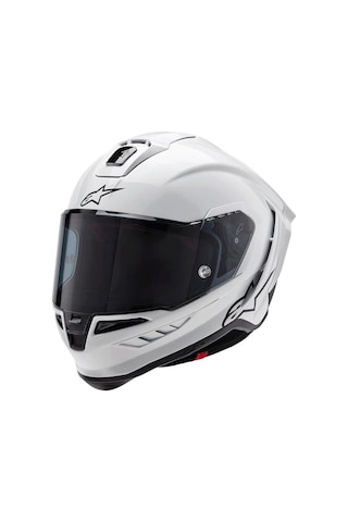 Alpinestars Supertech R10 Carbon Spor Motosiklet Kaskı Beyaz Siyahh