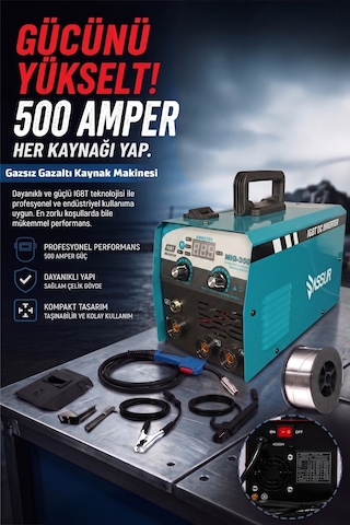 Mıg-500 500a Profesyonel 3'ü 1 Arada Mıg Mma Tıg İnverter Gazsız Gazaltı Kaynak Makinesi-3212