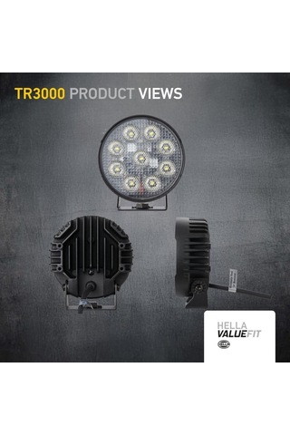 Hella Led-çalışma Farı Tr3000-12/24v - 3000lm - Montaj/vidalanmış - Hareketli Montaj Barı - Yakın Alan Aydınlat