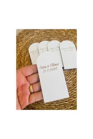 20 Adet 10x5 Cm Beyaz Ahşap Süslemeye Uygun Mıknatıssız Pencere Model Düğün Hediyelik