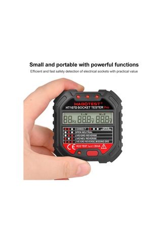 Butuglobal Habotest Ht107d Çok Fonksiyonlu Dijital Ekran Soket Test Cihazı Ab Fişi