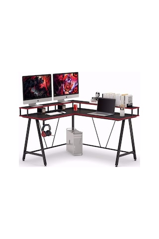 Zizuva Zizuva L Köşe Şekilli Ev Ofis Oyuncu Gaming Yayıncı Monitör Raflı