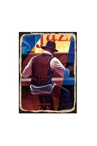 Bedeko Jazz Müzik Ve Piyano Mdf Tablo 50 Cm X 70 Cm