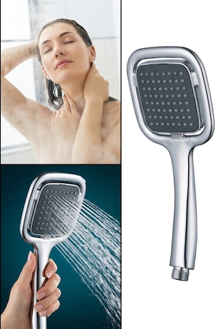 Kare Slim Duş Başlığı Tek Fonksiyonlu İnce El Duşu Krom