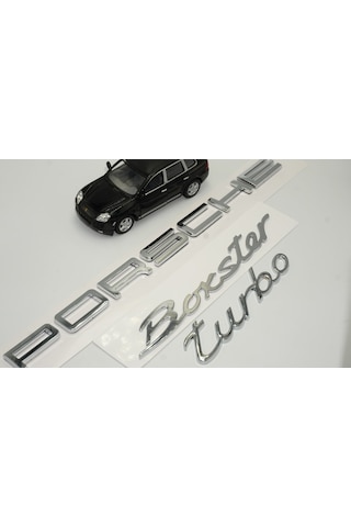 Porsche Boxster Turbo Bagaj 3M 3D ABS Yazı Logo Amblem Seti Gri