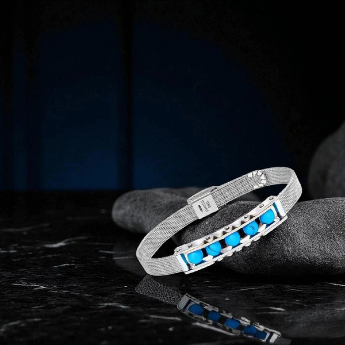 Moncuk Design Turkuaz Taş Ve Paslanmaz Çelik Bileklik 33512b23d3 Çok Renkli