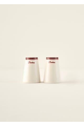 Bella Maison Bonheur Porselen Tuzluk-biberlik Seti Bordo 8 Cm Bordo
