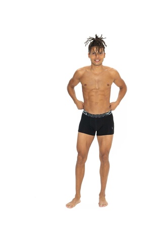U.S. Polo Assn. U.s Polo Assn. 80542 Erkek Pamuklu 3'lü Boxer-siyah&antrasit&baskılı Siyah