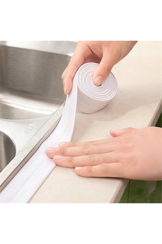 3,2 Mt Gri Renk Su Sızdırmaz Geçirmez Bant Lavabo Küvet Tezgah Kenar Banyo Mutfak Pencere Yalıtım