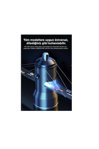 Sounddrive Siyah 2 Usb Port Girişli Transmitter Araç Şarj Cihazı 12w