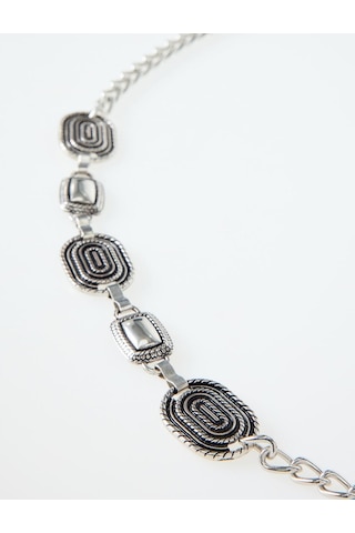 Jimmy Key Jimmy Key Gümüş Rengi Figürlü Zincir Kemer 6sw416731161