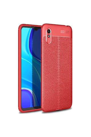 Xiaomi Redmi 9a Kılıf Zore Niss Silikon Kapak Kırmızı