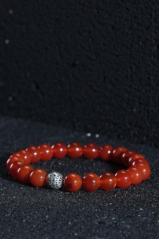 Ssilhoutte Doğaltaş Sertifikalı Akik Doğal Taş Nazar Bilekliği Gümüş Aparatlı Kadın Ve Erkek Doğal Taşlı Bileklik Çok Renkli