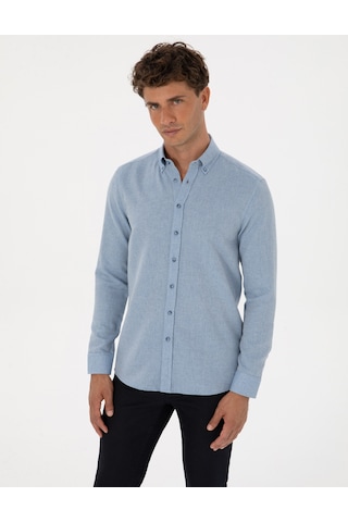 Pierre Cardin Erkek Mavi Gömlek Desenli 50316768-vr036 Mavi