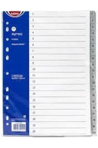 Noki 1-20 Rakamlı Ayraç Seperatör 59220