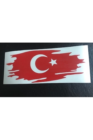 Türk Bayrağı Oto Sticker - Dalgalı Türk Bayrağı Oto Sticker - Türk Bayrağı Stıcker- Oto Stıcker
