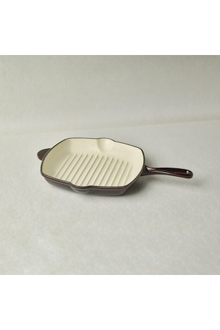 Karaca Heritage Demir Döküm Emayeli Grill Tava 26 Cm Kırmızı Kırmızı