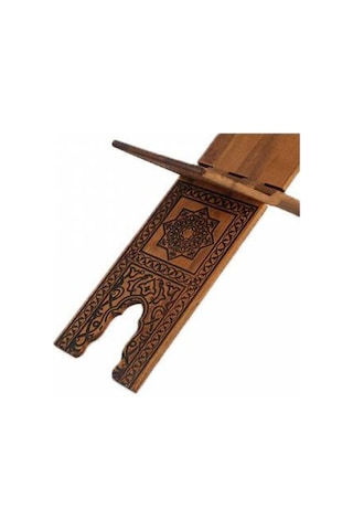 Selçuklu Yakma Desenli Ahşap Rahle Büyük 65 CM