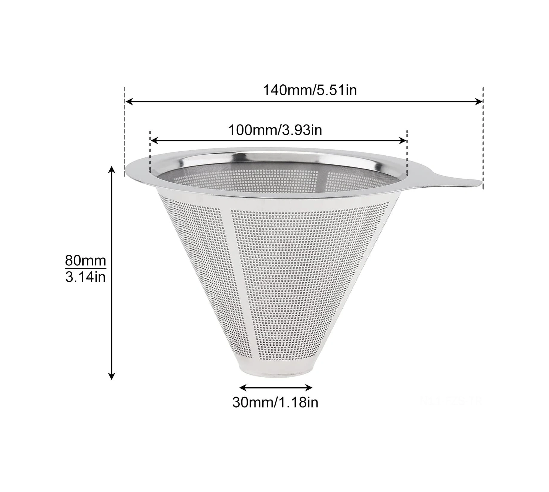 Fosenze 304 Paslanmaz Çelik Kahve Filtresi, Tek Kullanımlık Kağıt Gereksiz, Yeniden Kullanılabilir, 2-4 Bardak Kapasitesi, Isı Ve Asit Dayanıklı, Kolay Temizlenir Kırmızı Sarı