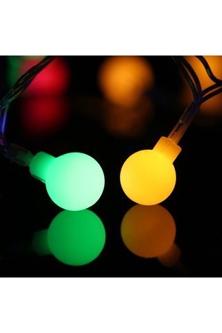 Suofeng Usb Led Toplum Işığı Dış Mekan Kamp Dekorasyonu - Renkli Toplar, 10m 80 Işık, Sürekli Açık Modu