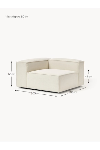 Most Mollis Köşe Modül Berjer Silinebilir 01 Kırık Beyaz Keten Ku Kırık Beyaz