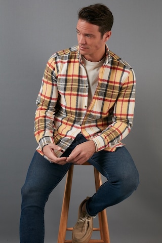 Buratti Ekoseli Uzun Kollu Slim Fit Kışlık Erkek Gömlek Cf21W112844 Hardal