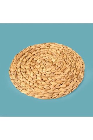 Mien Hasır Amerikan Servis - Kahverengi - 35 Cm Krem
