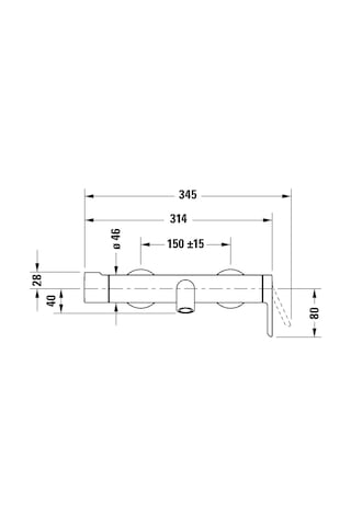 Duravit - C.1 Banyo Bataryası - C15230000010- Krom