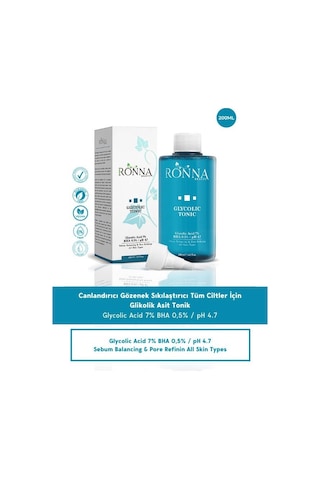 Ronna Beauty Glycolic Gözenek Sıkılaştırıcı Tonik 200 ML