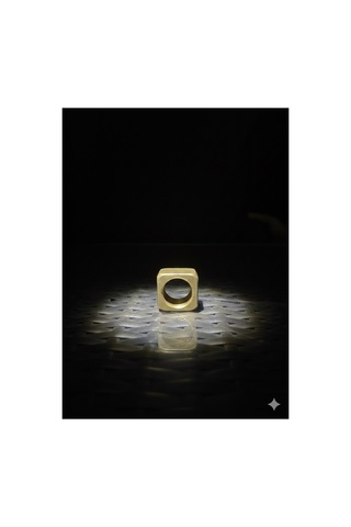 Pirinç Kare Peçete Halkası Modern Gold Sofralık Sunum Aksesuarı 24 X 24mm