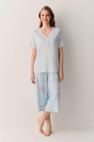 Suwen Sandy Kapri Şort Pijama Takımı Sh26638659956 Mavi