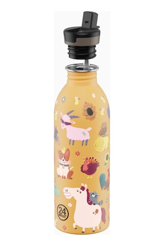 Kids Bottle Farm Friends Paslanmaz Çelik Çocuk Su Matarası 500 Ml Renkli