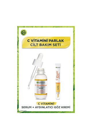 Garnier C Vitamini Parlak Aydınlatıcı Göz Kremi 15 ML + Süper Aydınlatıcı Serum 30 ML