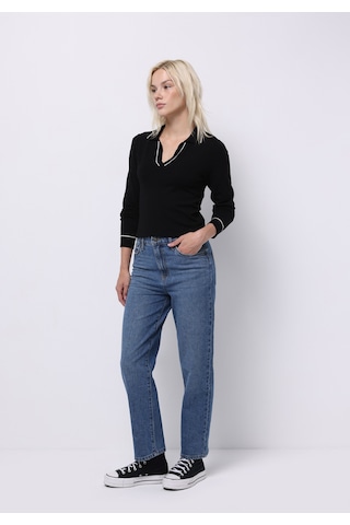 Colin's Colins Straight Fit Yüksek Bel Düz Paça Kadın Siyah Jean Pantolon Cl1076563 Q1.v1 Dn43726 Denim