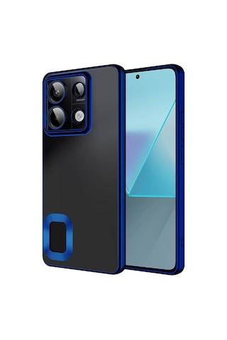 Zore Redmi Note 13 Pro 5g Kılıf Kamera Korumalı Logo Gösteren Msra Omega Kapak - Lacivert Lacivert