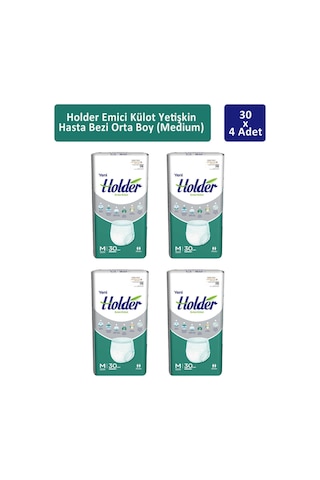 Holder Emici Külot Yetişkin Hasta Bezi Orta Boy M 4 x 30'lu