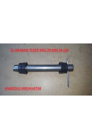 El Arabası Teker Mili Çelik Mil 20 Mm 16 Cm