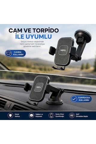 Hp-a01 Araç Içi Uzayan Ayarlanabilir Telefon Tutucu Cam Ve Torpido Için Diğer