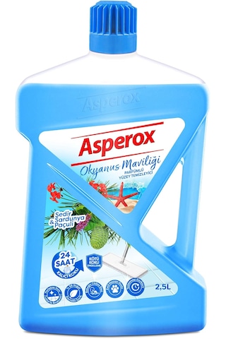 Asperox Okyanus Maviliği Parfümlü Yüzey Temizleyici Sedir & Sardunya Ve Paçuli Kokulu 2.5 Litre Tekli