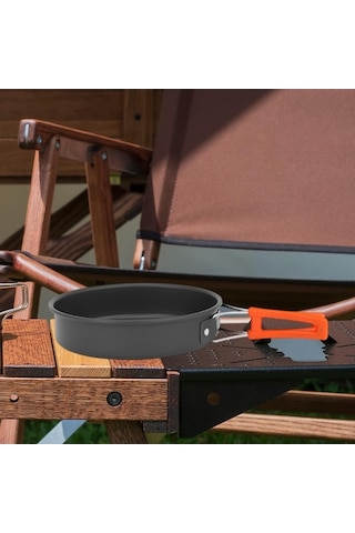 Pazly Kamp Kızartma Tavası Katlanır Koyu Piknik Seyahat Açık Siyah S Siyah