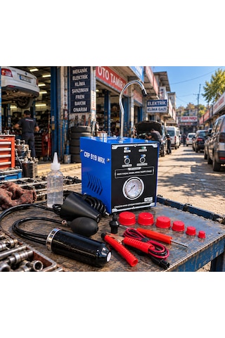 Duman Hava Kaçak Test Cihazi Çift Motorlu Full Ekipman İlk Dolum Sıvısı Hediyeli Mavi