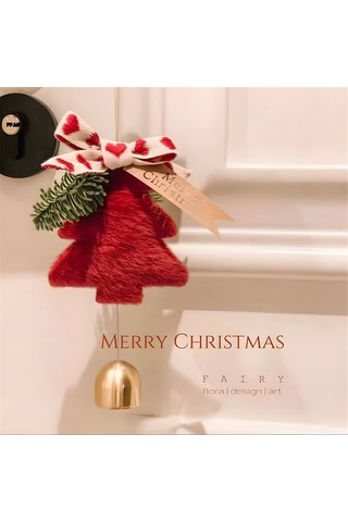 Moveevo Piliç Yumuşak Plüvöz Noel Ağaç Takımı - Zil Sesli Araba/ev Dekorasyonu - Noel Hediyesi Beyaz Altın