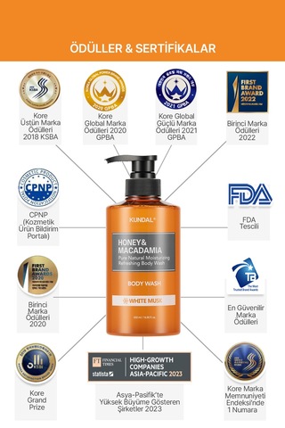 Kundal White Musk Yoğun Nemlendirici Vücut Yıkama Jeli 500 ML
