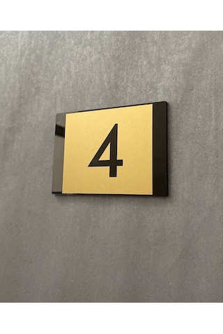 Minimal Gold Tasarım Kapı Numarası
