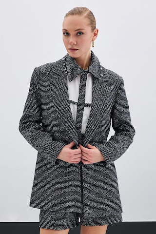 Sateen Klasik Tüvit Ceket - Sax Mavi-135432 Sax Mavi Saks Mavi