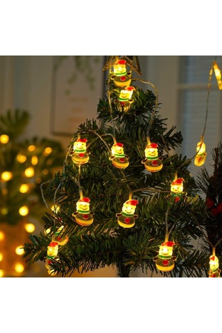 Buradanaldım Kardan Adam Figürlü Pilli Led Işık 1.5 M