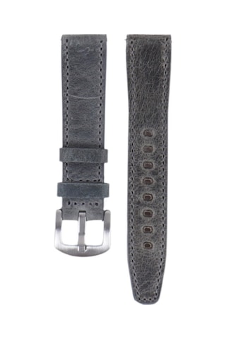 Fro Lw38-43 20 Mm Hakiki Deri Spor Gri Kordon Silver Toka